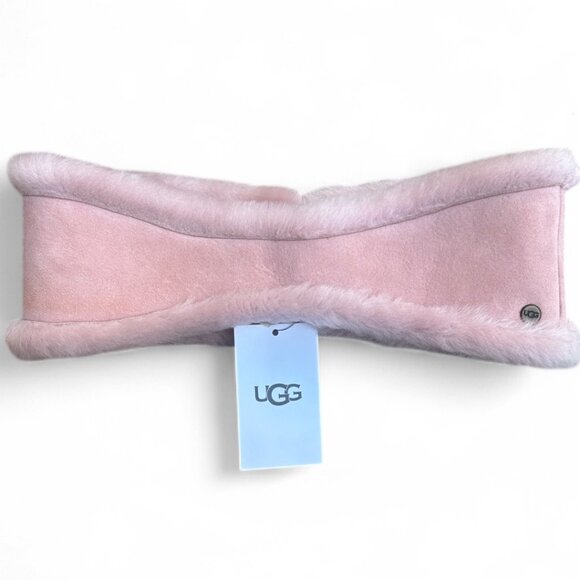 UGG Reversible Genuine Shearling Headband Pink Cloud Size Small/Medium - Picture 1 of 13